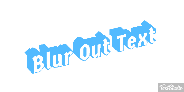 Blur Out Text Text effect