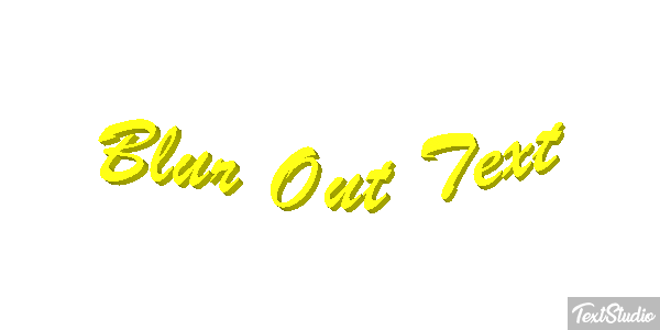 Blur Out Text Text effect