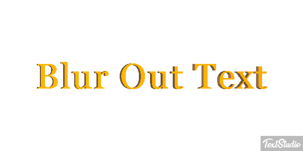 Blur Out Text Text effect