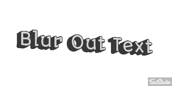 Blur Out Text Text effect
