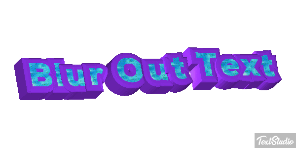 Blur Out Text Text effect