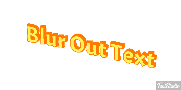 Blur Out Text Text effect