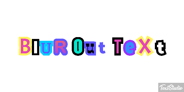 Blur Out Text Text effect