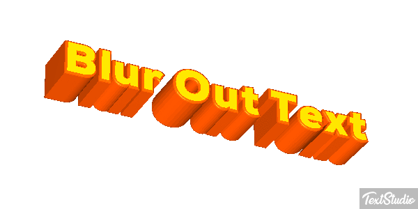 Blur Out Text Text effect