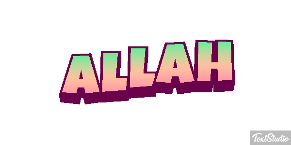 Allah Text effect