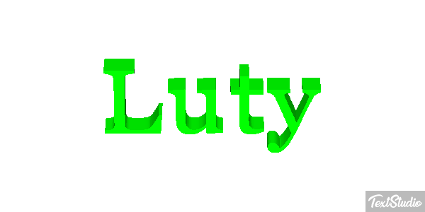 Luty Efekt tekstowy
