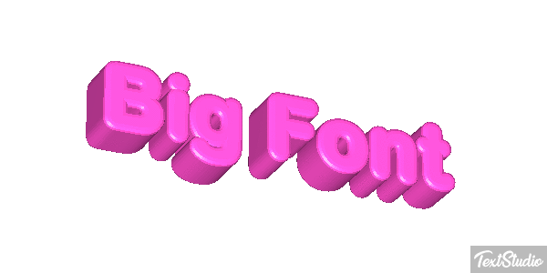 Big Font Text effect