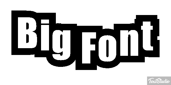 Big Font Text effect