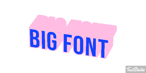 Big Font Text effect