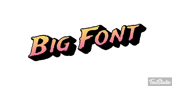 Big Font Text effect