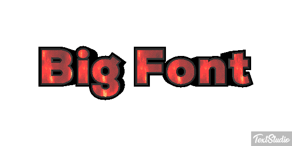 Big Font Text effect