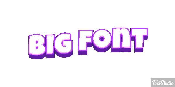 Big Font Text effect