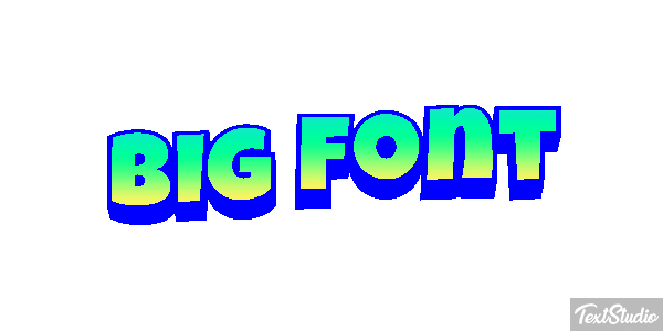 Big Font Text effect