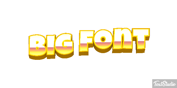 Big Font Text effect