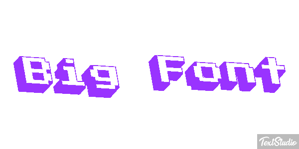 Big Font Text effect