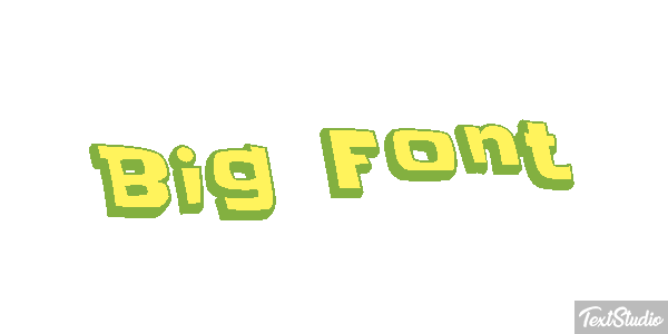 Big Font Text effect