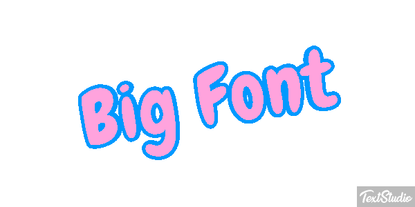Big Font Text effect