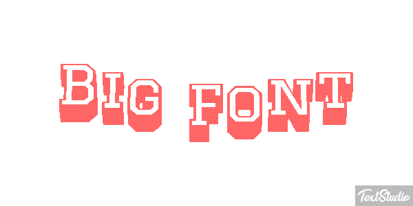 Big Font Text effect