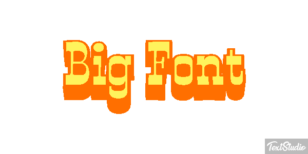 Big Font Text effect