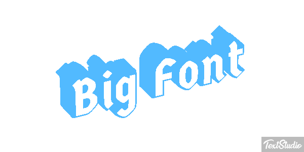 Big Font Text effect