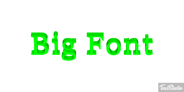 Big Font Text effect