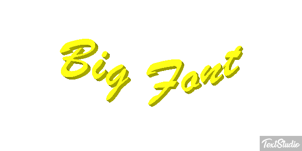 Big Font Text effect