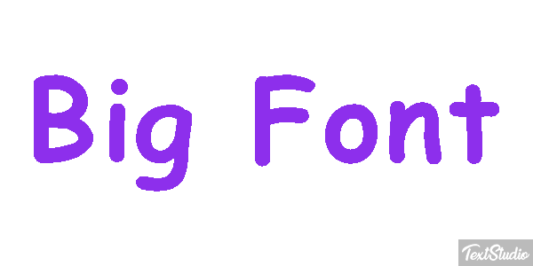 Big Font Text effect