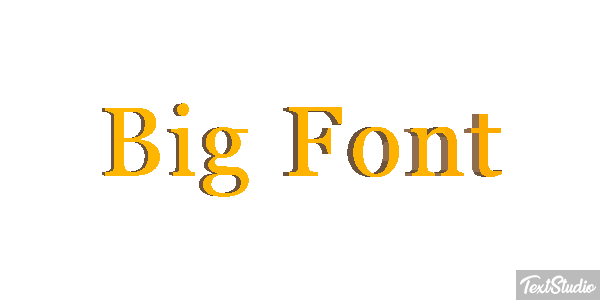 Big Font Text effect