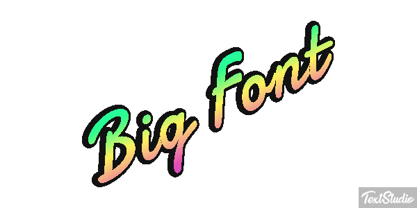 Big Font Text effect