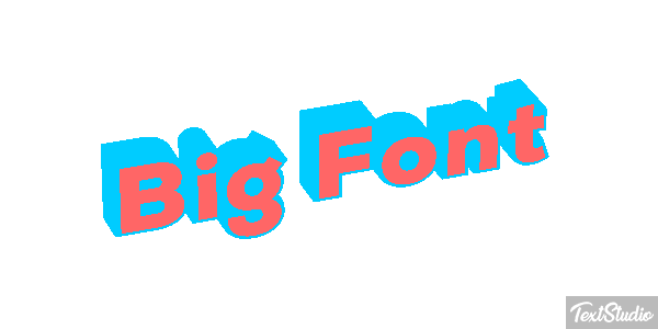 Big Font Text effect