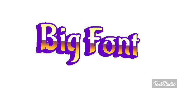 Big Font Text effect