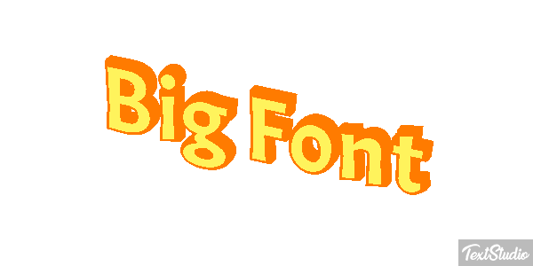 Big Font Text effect