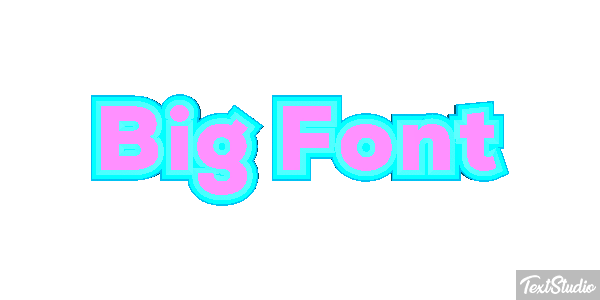 Big Font Text effect