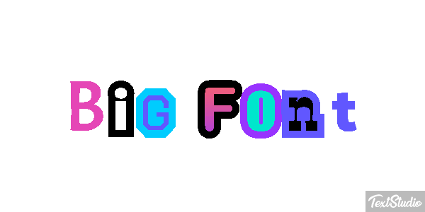 Big Font Text effect