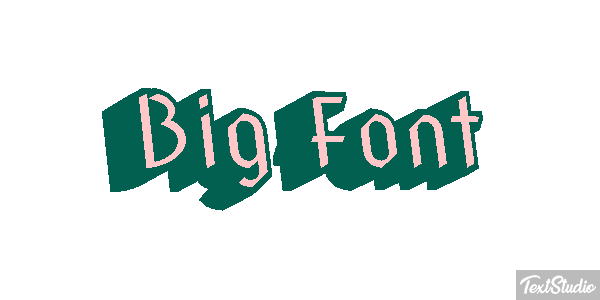 Big Font Text effect