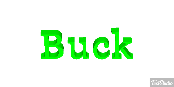 Buck Efeito do texto