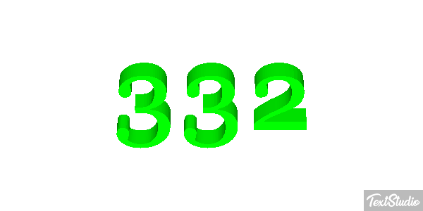 332 Text effect