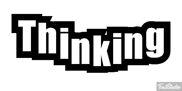 Thinking Текстовый эффект