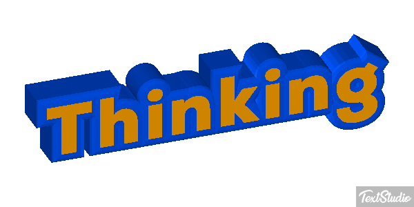 Thinking Текстовый эффект