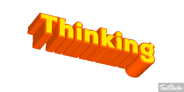 Thinking Текстовый эффект