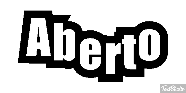 Aberto Effetto testo