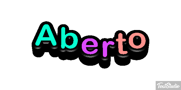 Aberto Effetto testo