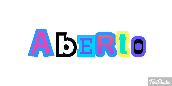 Aberto Effetto testo