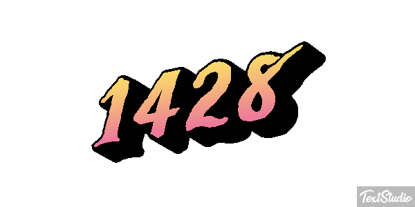 1428 Text effect