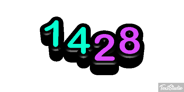 1428 Text effect