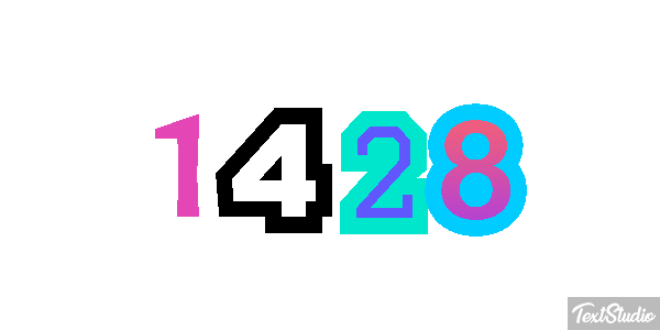 1428 Text effect