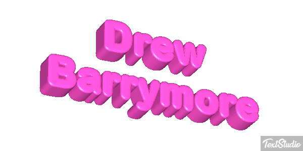 Drew Barrymore Efeito do texto