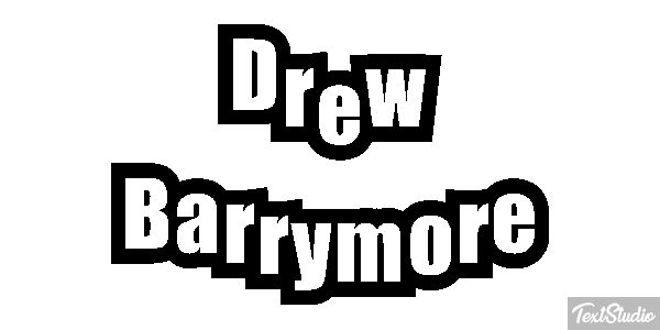 Drew Barrymore Efeito do texto