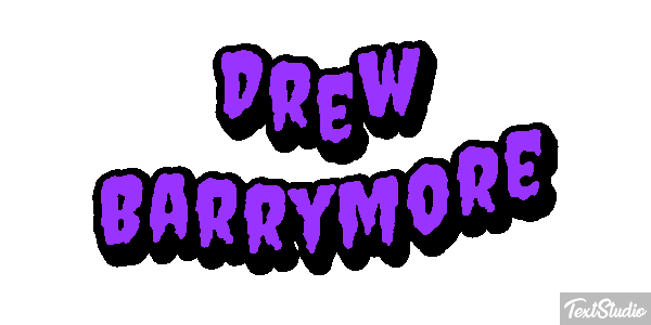 Drew Barrymore Efeito do texto