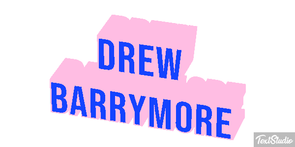 Drew Barrymore Efeito do texto